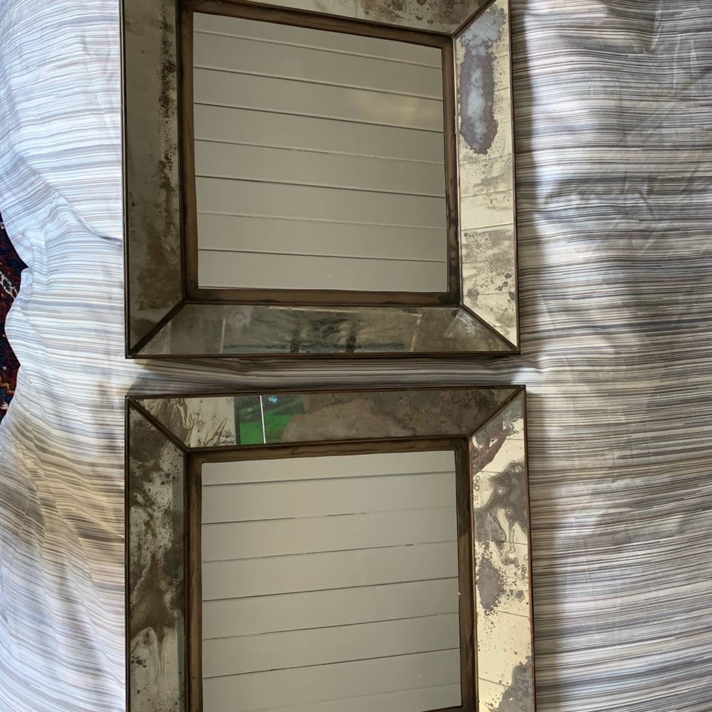 Sold! Crate&barrel vintage mirror set.